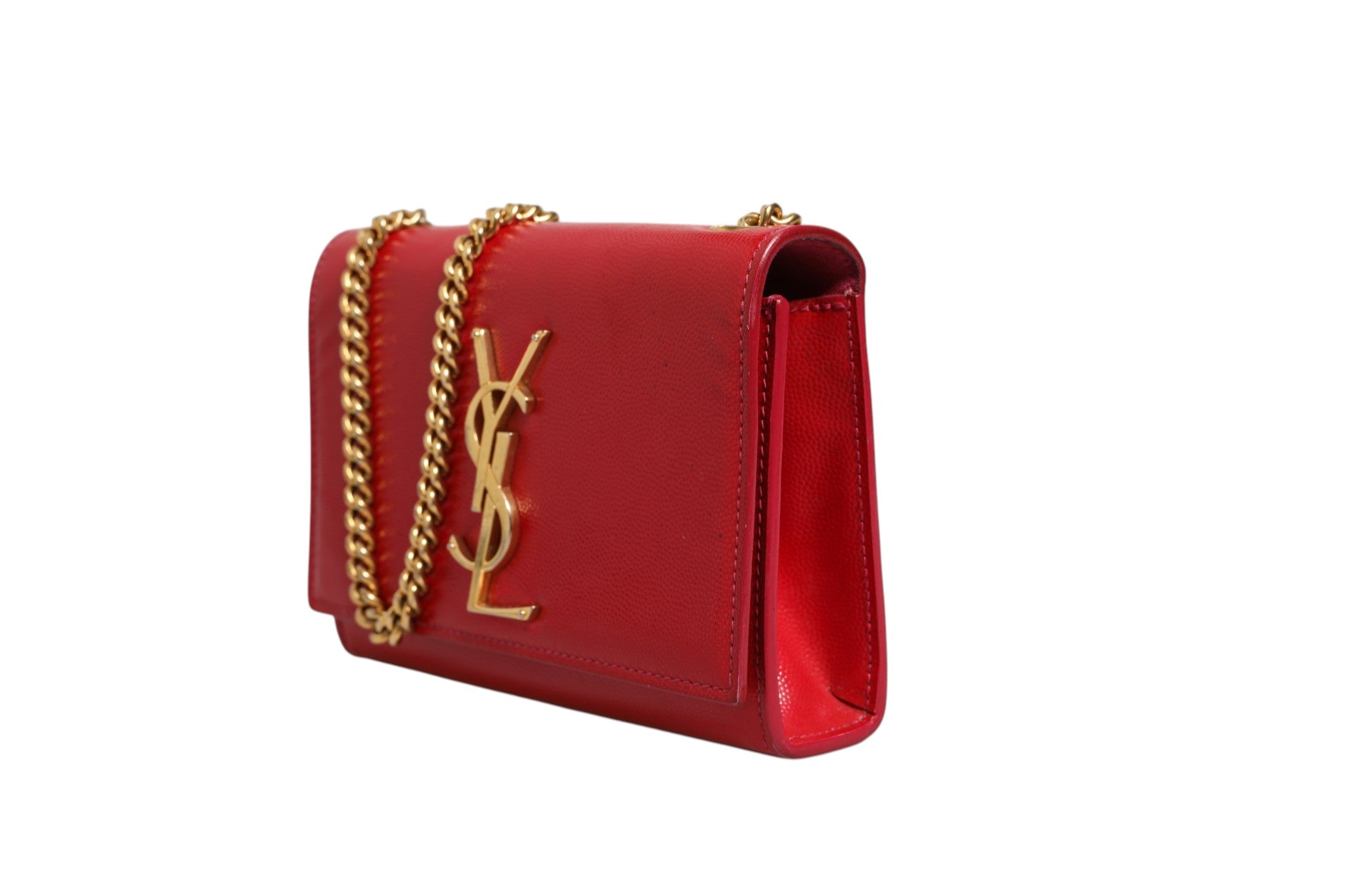 Pre-Owned Saint Laurent Kate Red Leather Crossbody Bag Red Women's B+ (Good — light signs of wear)