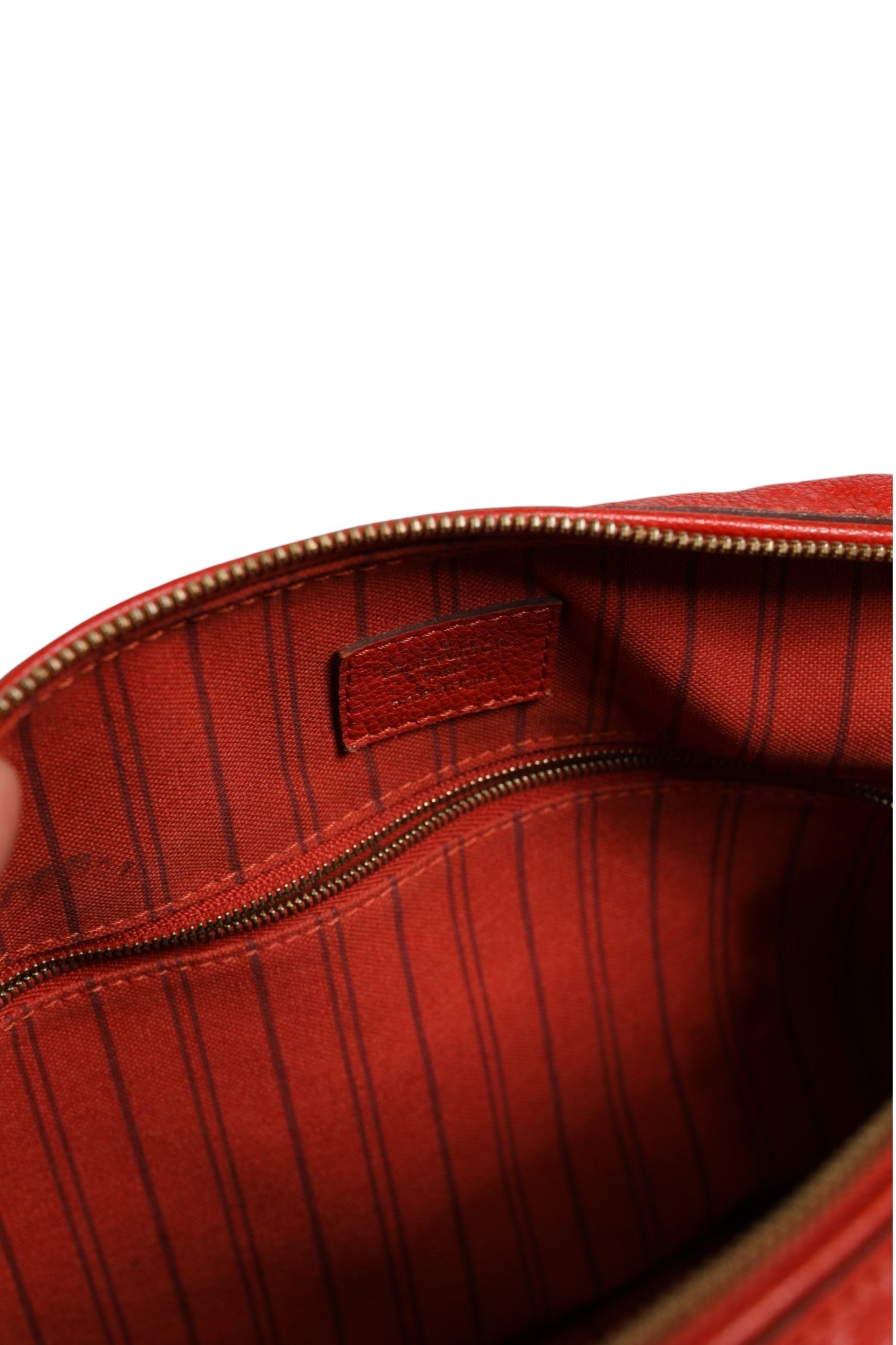Pre-Owned Louis Vuitton Red Monogram Empreinte Speedy Bandouliere 30 red Women's B+ (Good — light signs of wear)