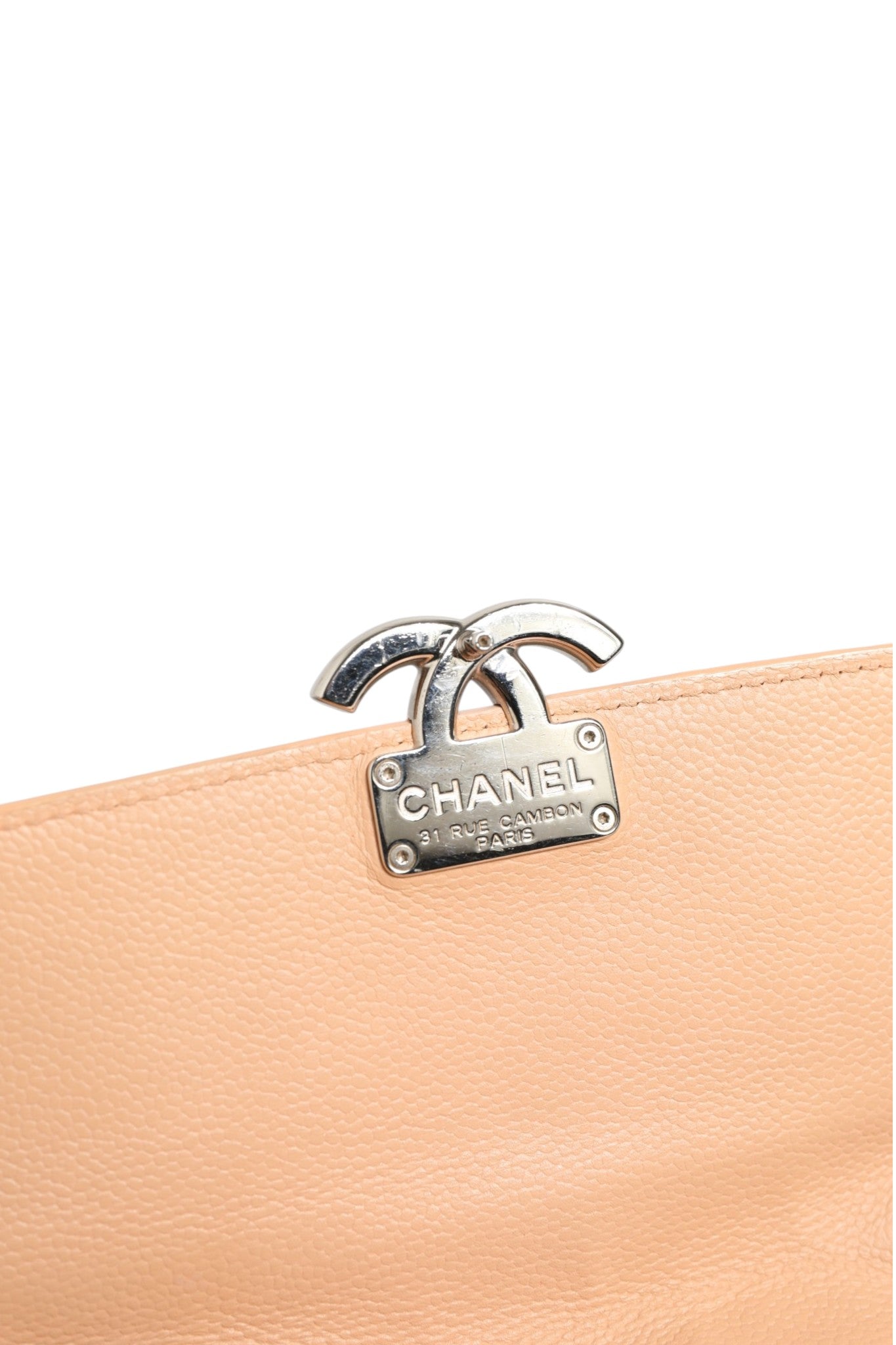 Pre-Owned Chanel Goatskin Quilted Small CC Box Flap Bag Pastel Pink Women's AB (Very Good — between Lightly Used and Used)