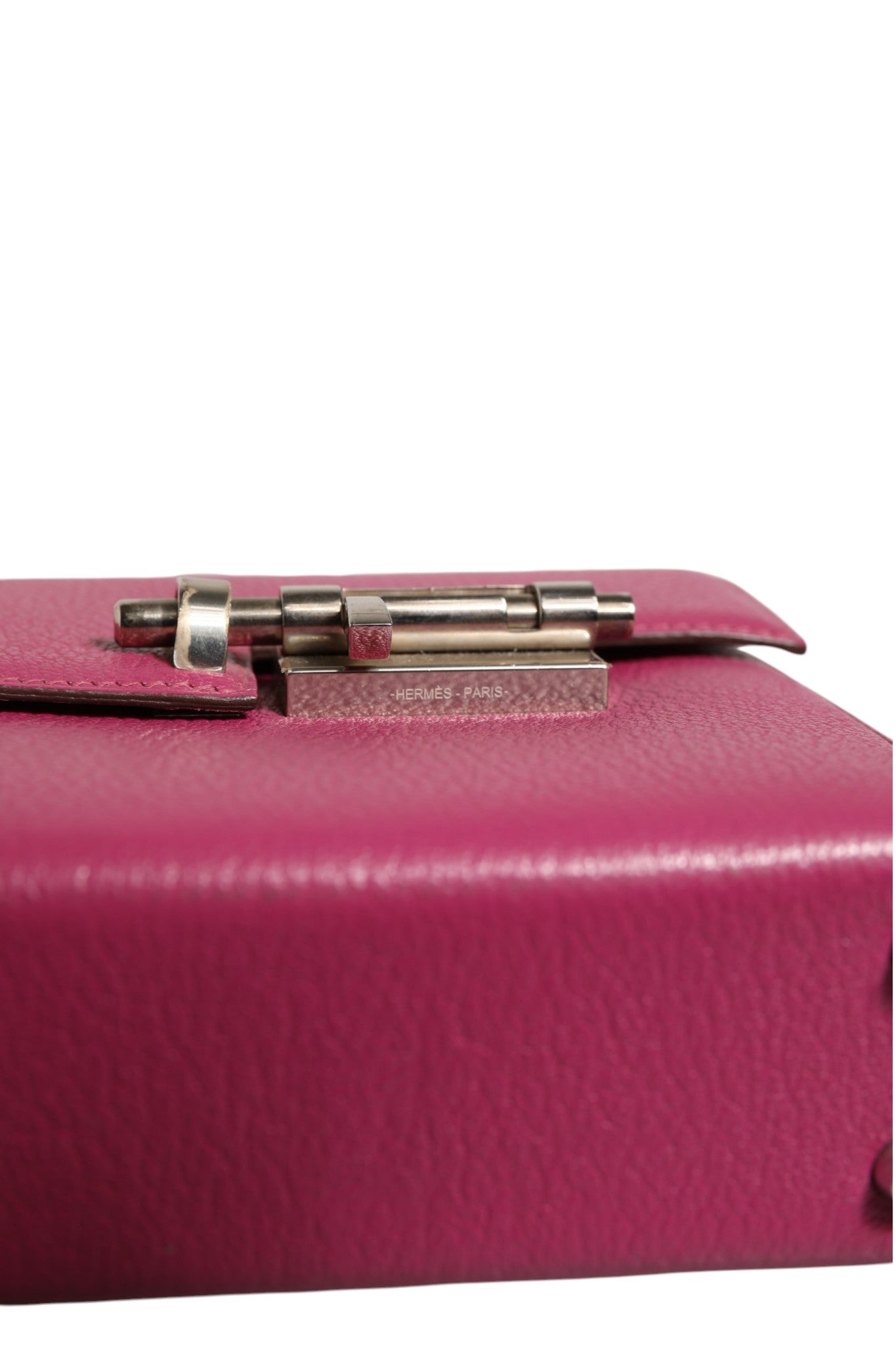 Pre-Owned Hermès Mini Verrou Chaine Bag Chevre Mysore Magnolia Purple Women's B+ (Good — light signs of wear)