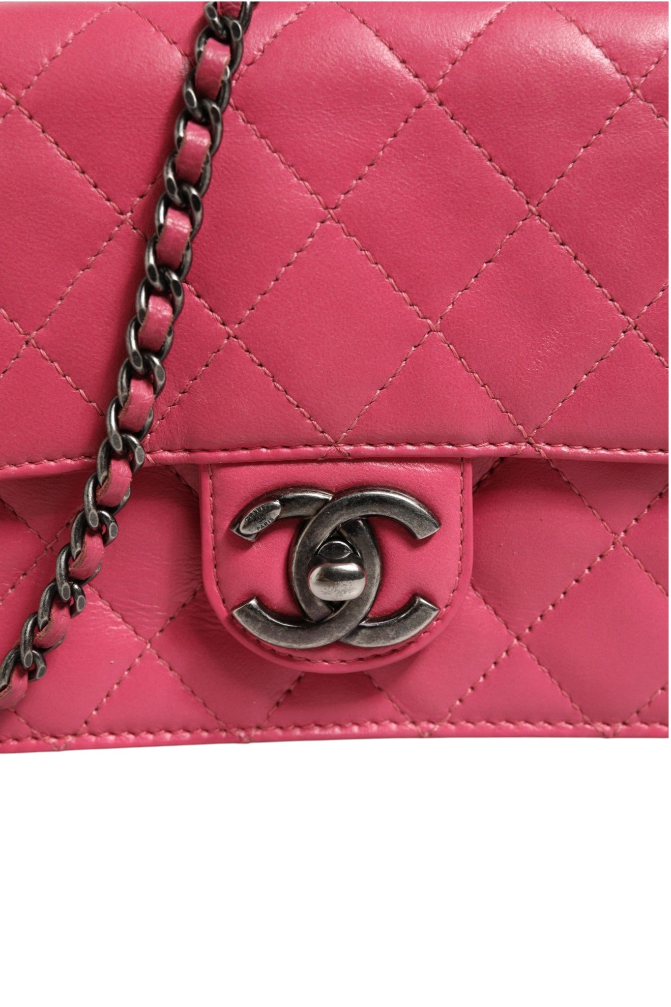 Chanel Mini Pink Quilted Leather Classic Flap Bag
