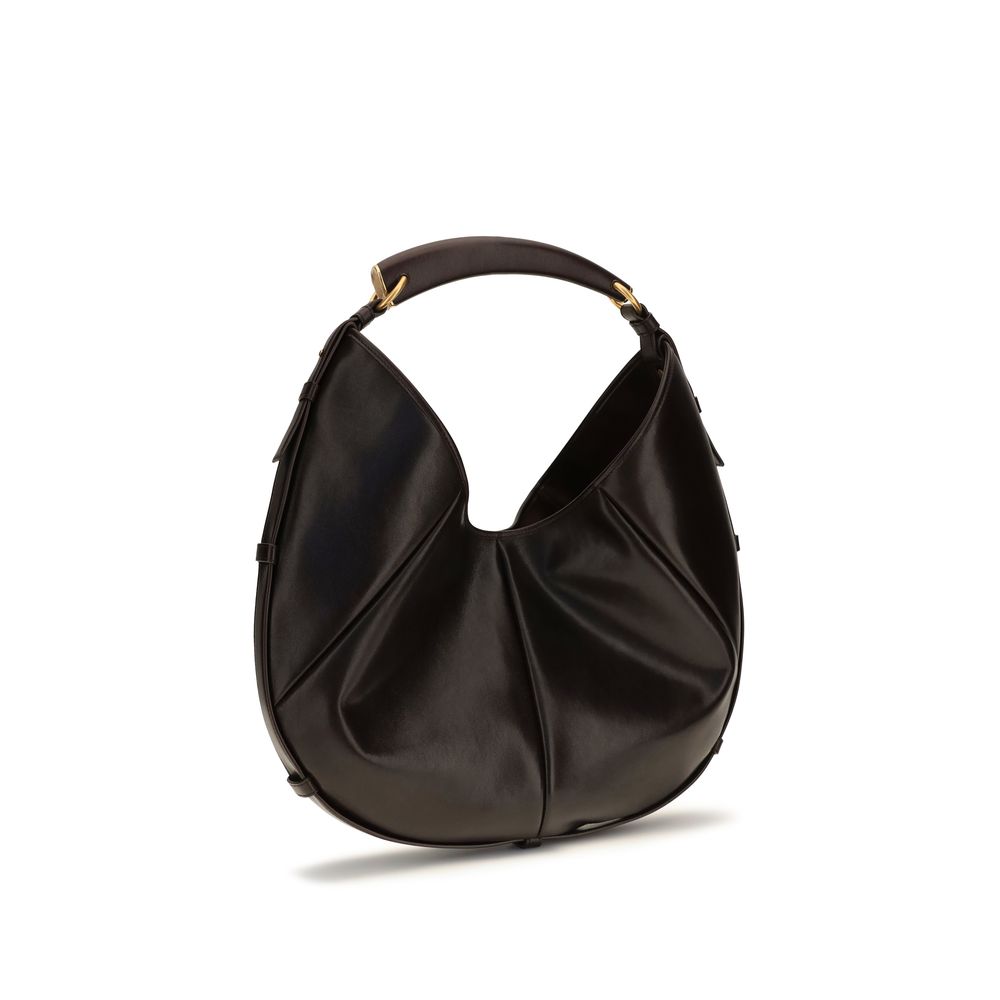 Saint Laurent Brown Leather Shoulder Bag