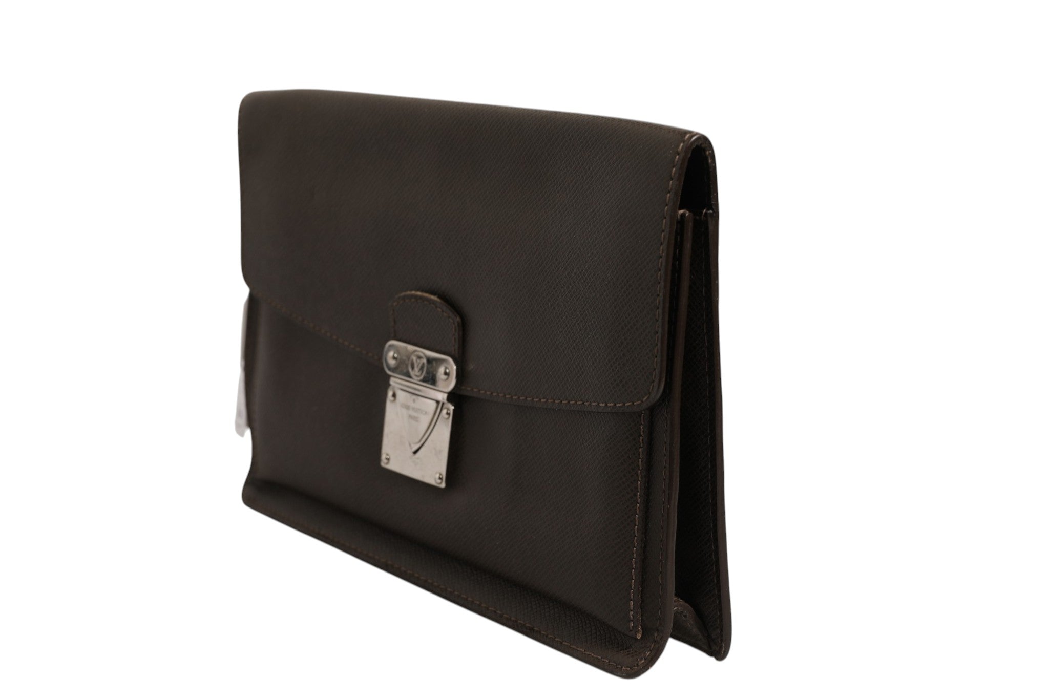 Pre-Owned Louis Vuitton Belaia Clutch Taiga Leather Brown Women's AB (Very Good — between Lightly Used and Used)