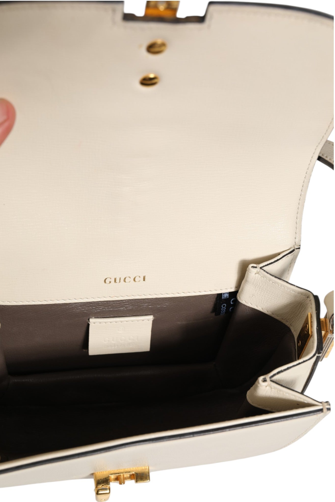 Pre-Owned Gucci Sylvie 1969 Mini Leather Shoulder Bag White Women's B+ (Good — light signs of wear)