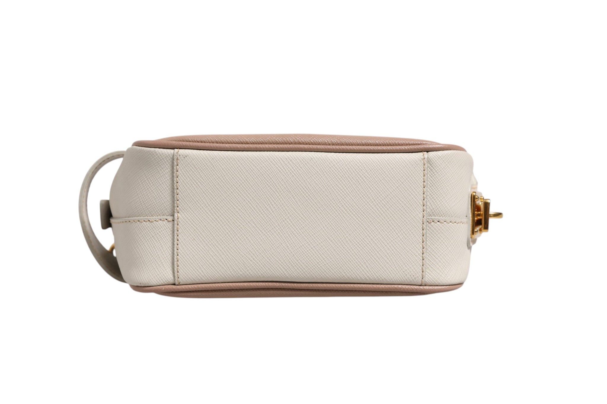 Pre-Owned Prada Clay Gray Small Leather Shoulder Bag Beige, Off White, Pink Women's AB (Very Good — between Lightly Used and Used)