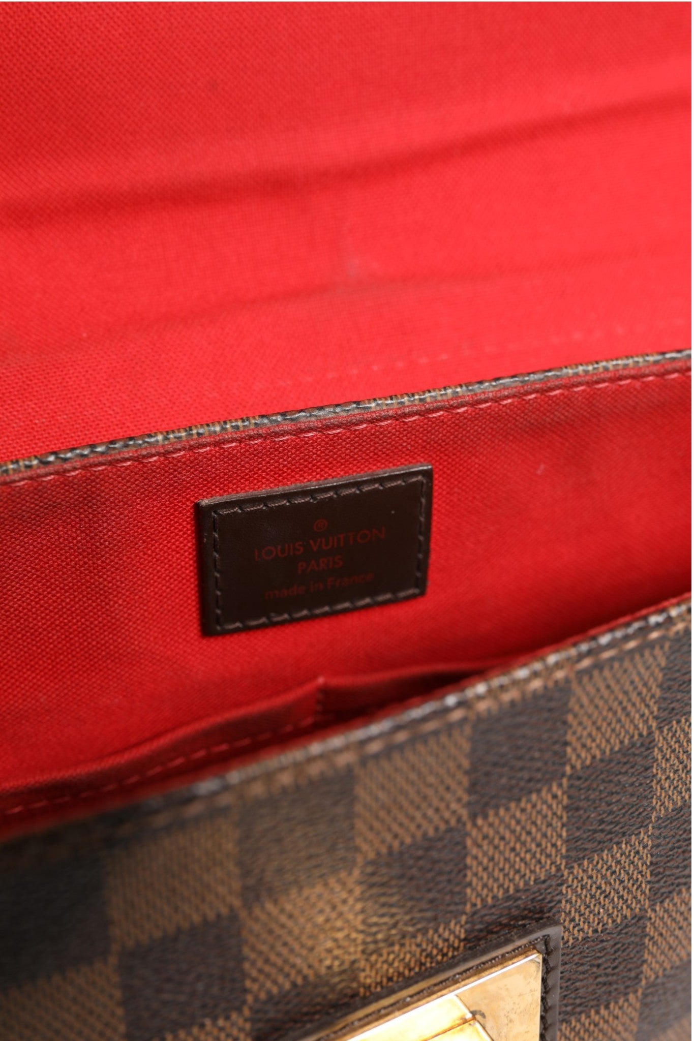 Pre-Owned Louis Vuitton Damier Ebene Besace Rosebery Crossbody Bag Brown Women's B (Good — visible signs of wear)