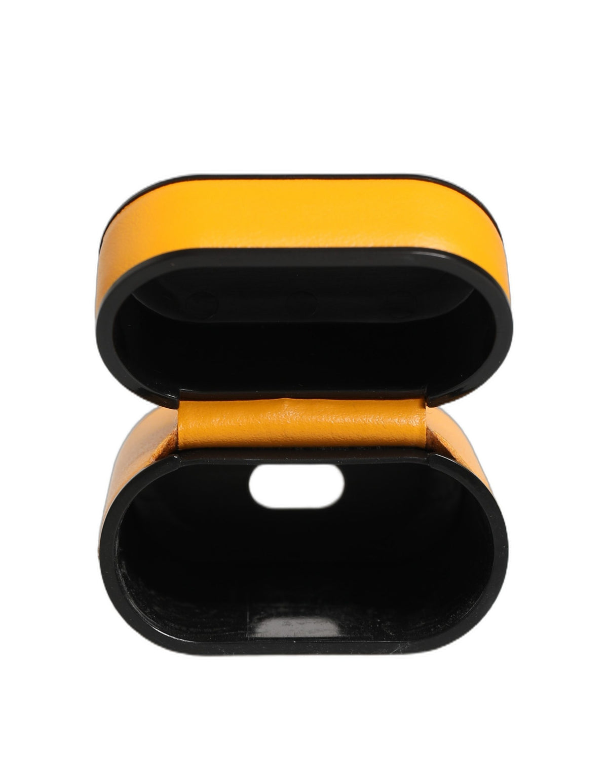 Dolce & Gabbana Case Yellow Leather Logo Flip Holder Strap Airpods