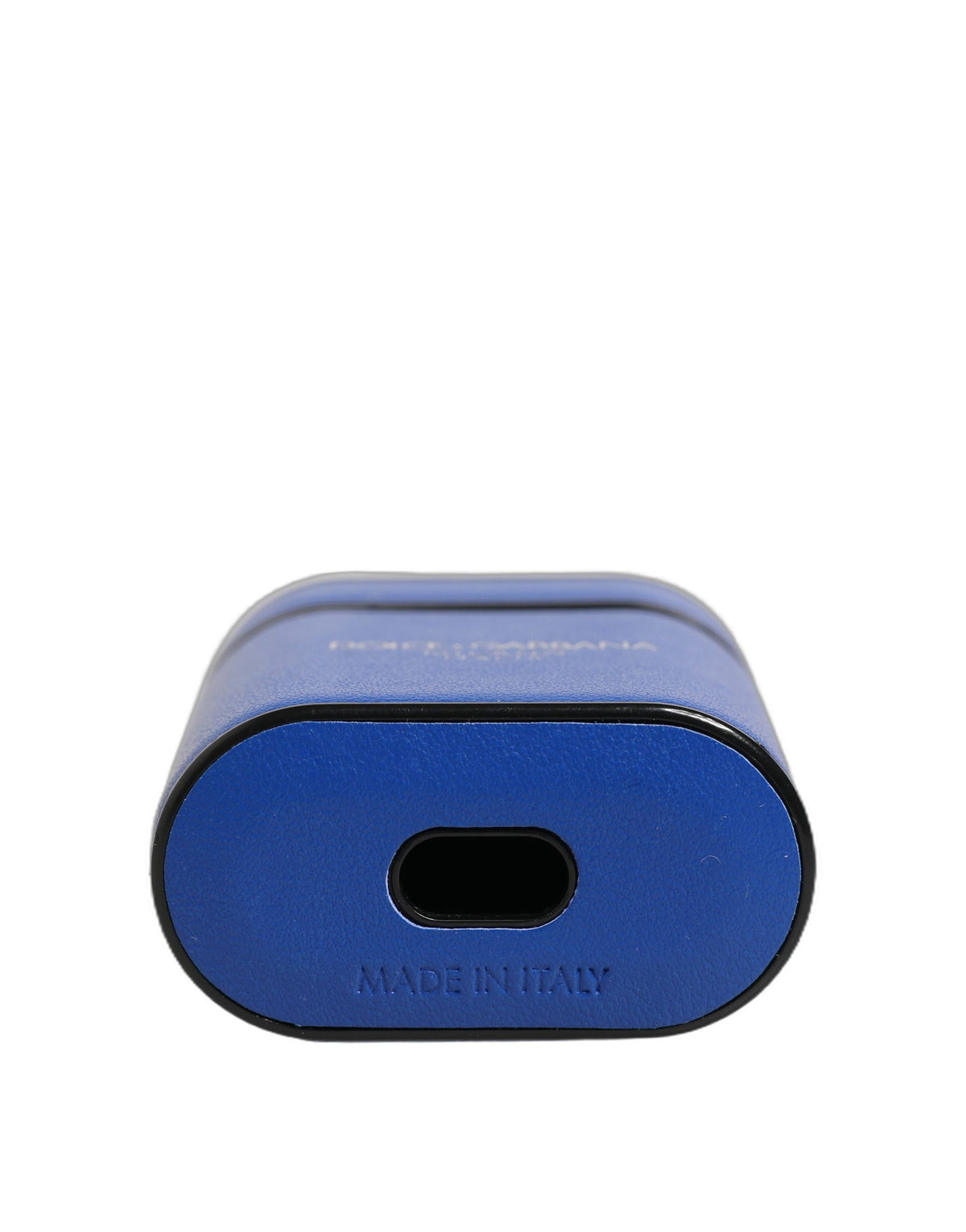 Dolce & Gabbana Case Blue Leather Logo Flip Holder Strap Airpods