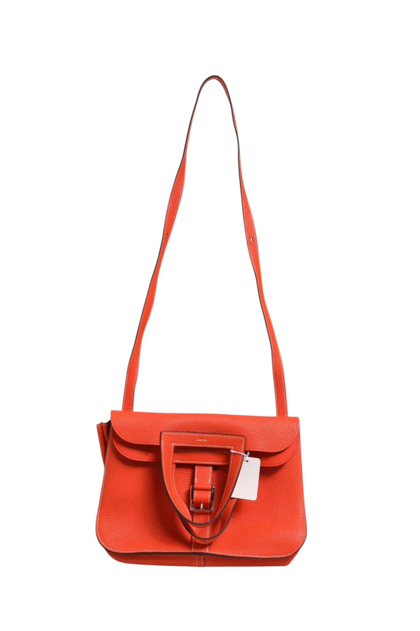 Hermès Orange Taurillon Clemence Leather Shoulder Bag
