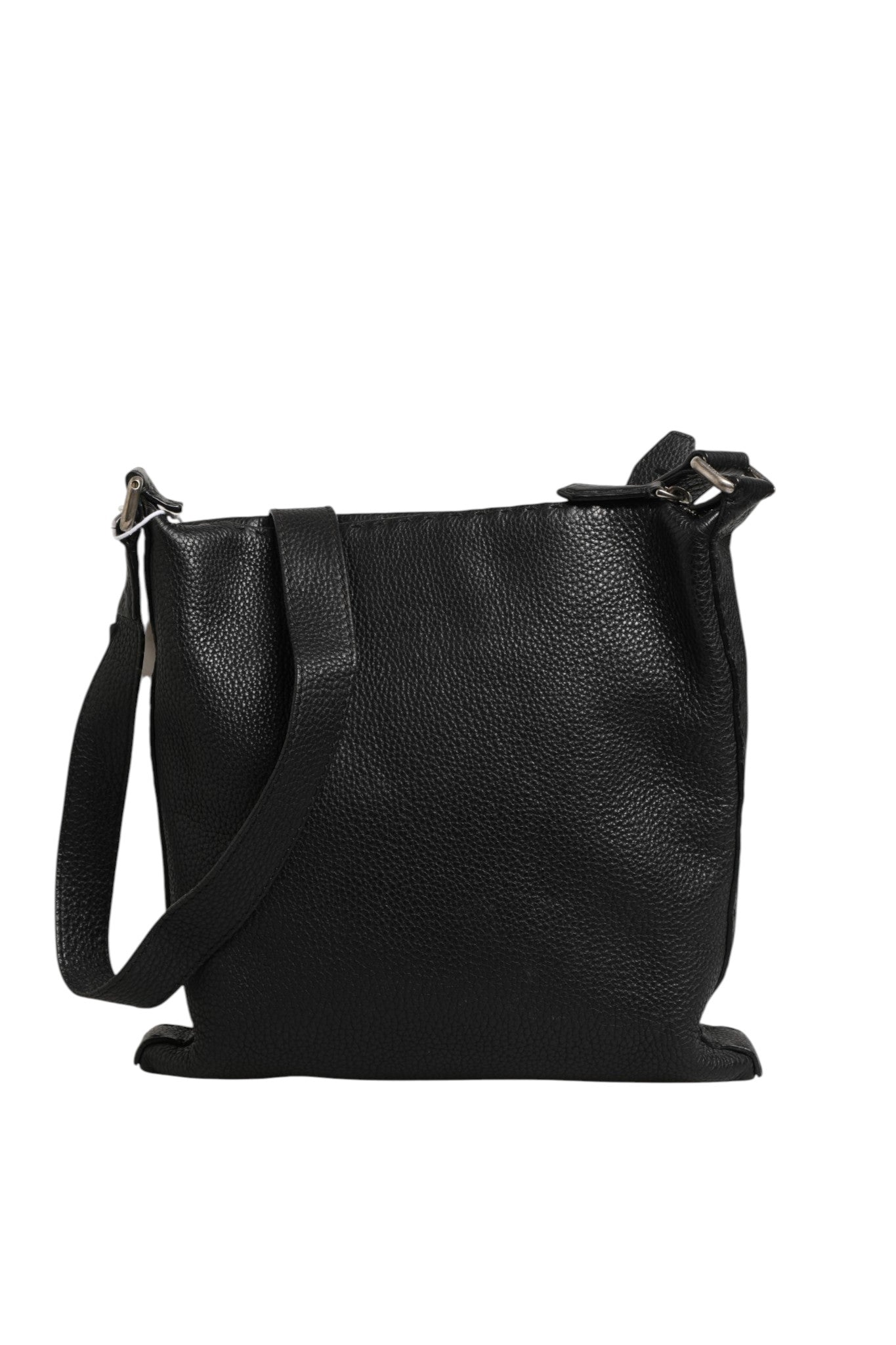 Pre-Owned Fendi Selleria Leather Messenger Crossbody Bag Black Women's AB (Very Good — between Lightly Used and Used)