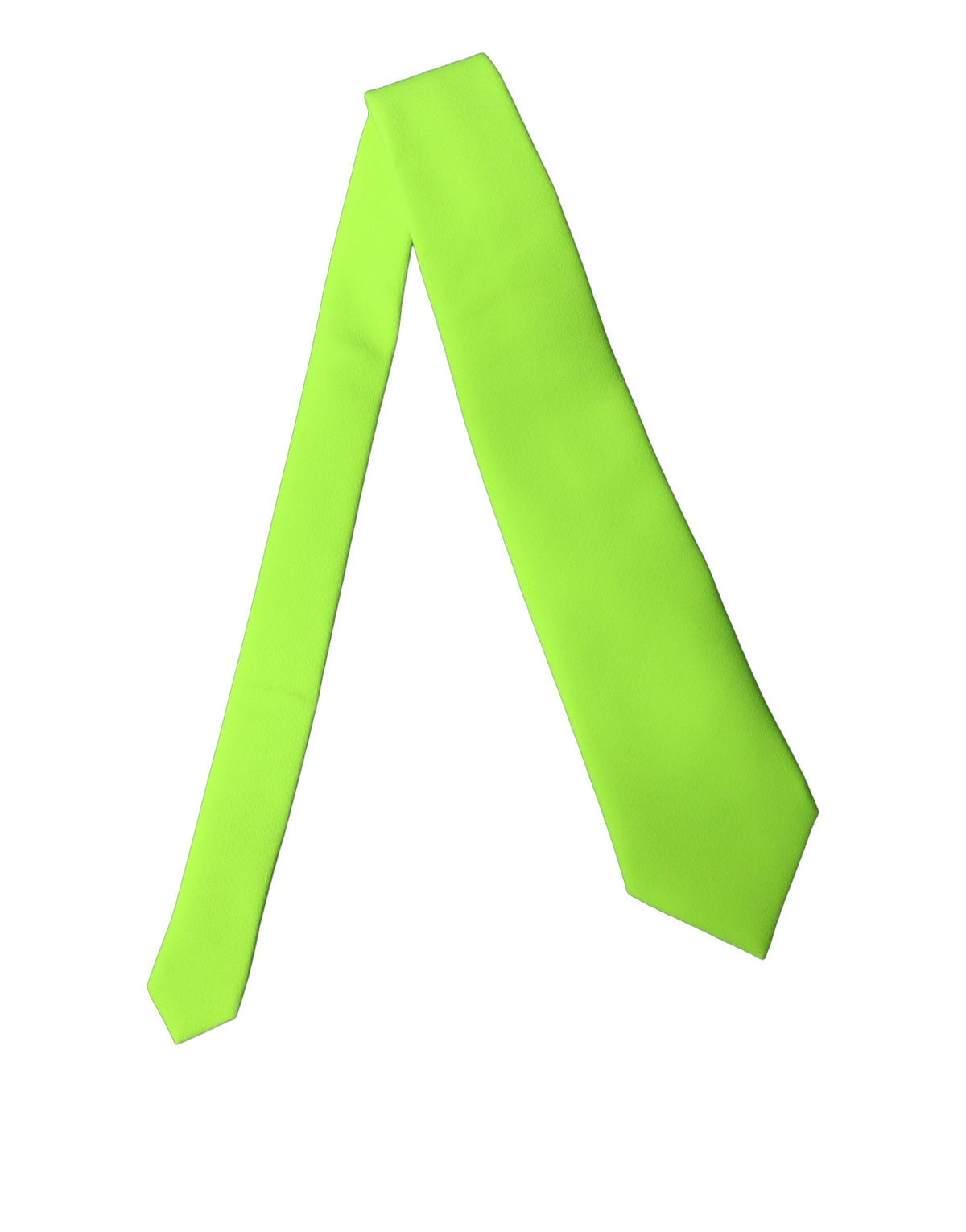 New Dolce & Gabbana Neon Green Adjustable Women Tied Necktie Tie