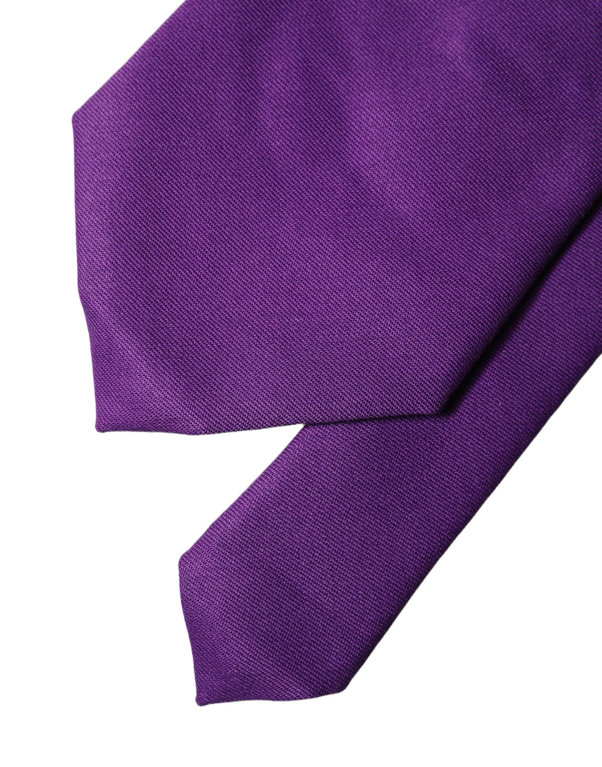 New Dolce & Gabbana Purple Satin Adjustable Women Tied Necktie Tie