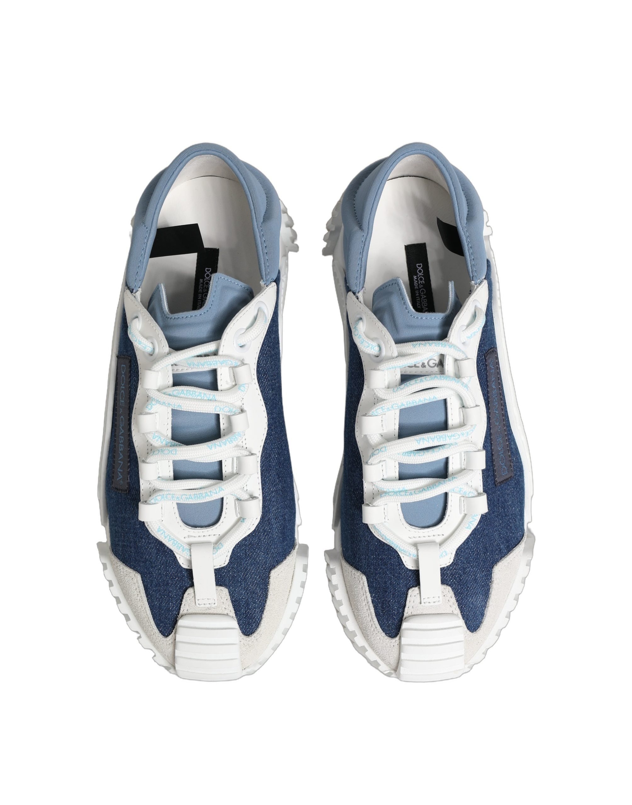 Dolce & Gabbana Blue White Low Top NS1 Sneakers Shoes