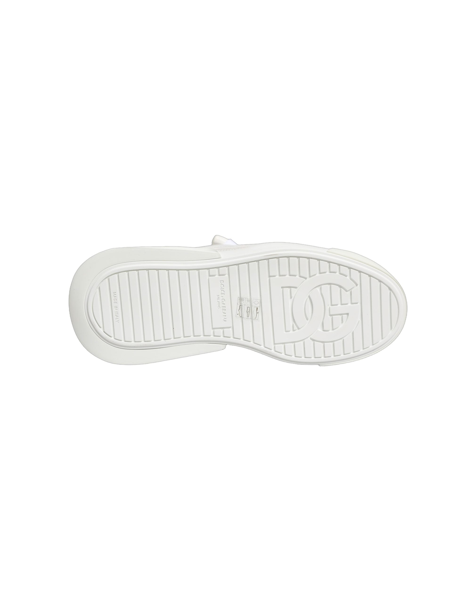 Dolce & Gabbana White Calfskin Leather Low Top Sneakers Shoes
