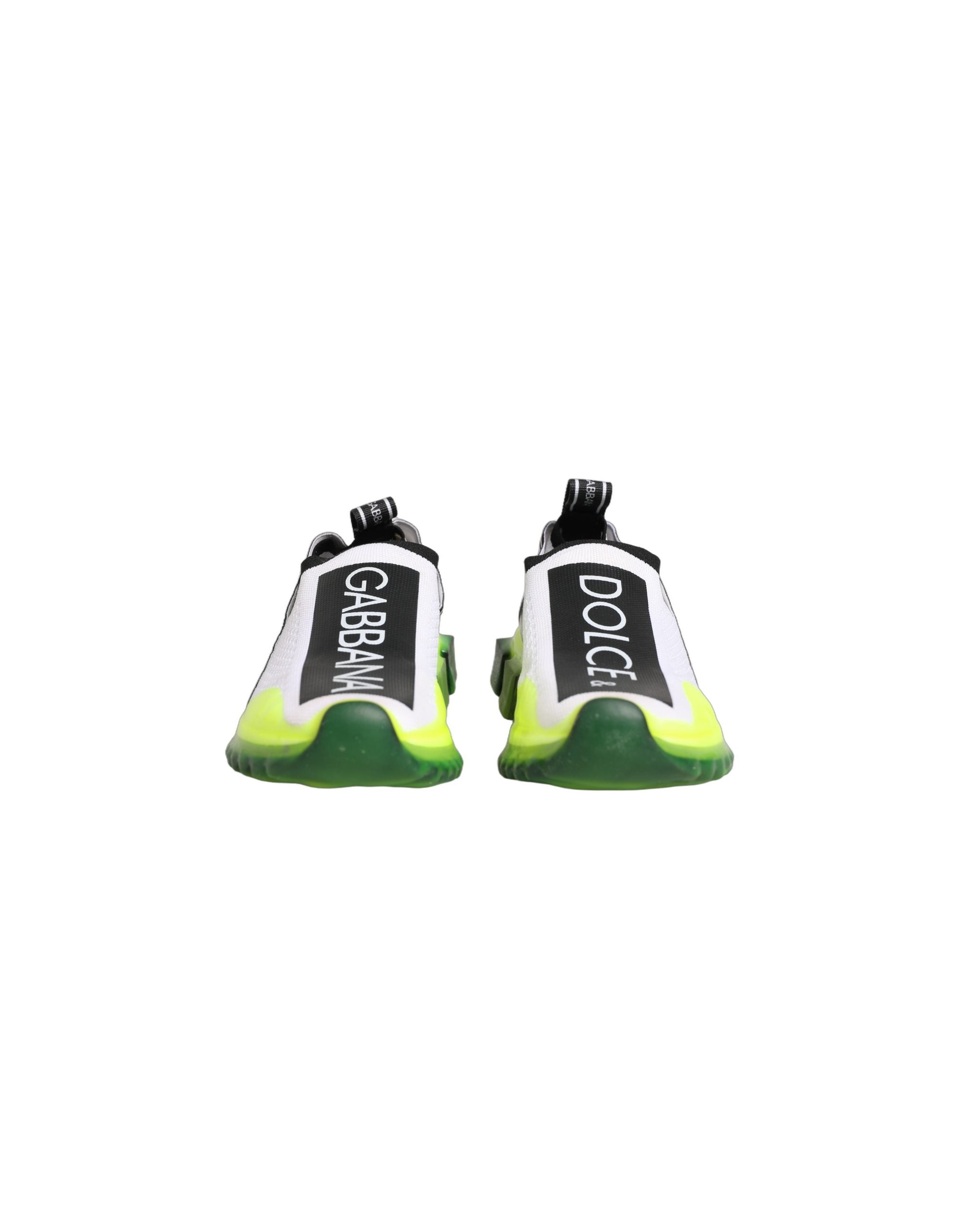 Dolce & Gabbana White Black Slip On Sorrento Sneakers Shoes