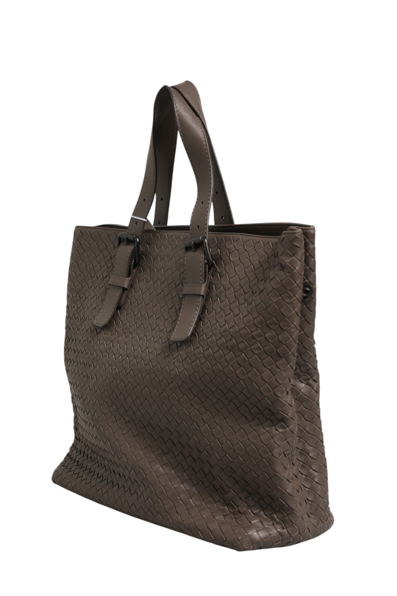 Pre-Owned Bottega Veneta Intrecciato Nappa Leather Tote Bag Grey Women's B+ (Good — light signs of wear)