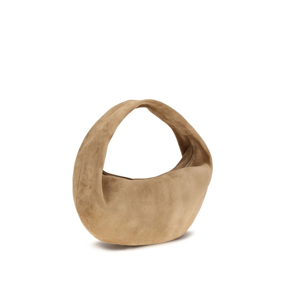 Khaite Beige Leather Shoulder Bag