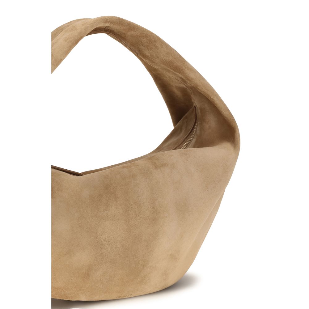 Khaite Beige Leather Shoulder Bag