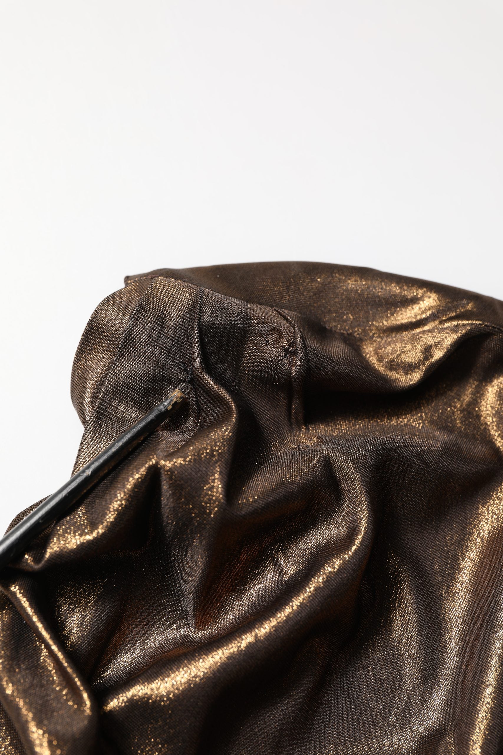 Dolce & Gabbana Bronze Asymmetrical Draping OneShoulder Dress