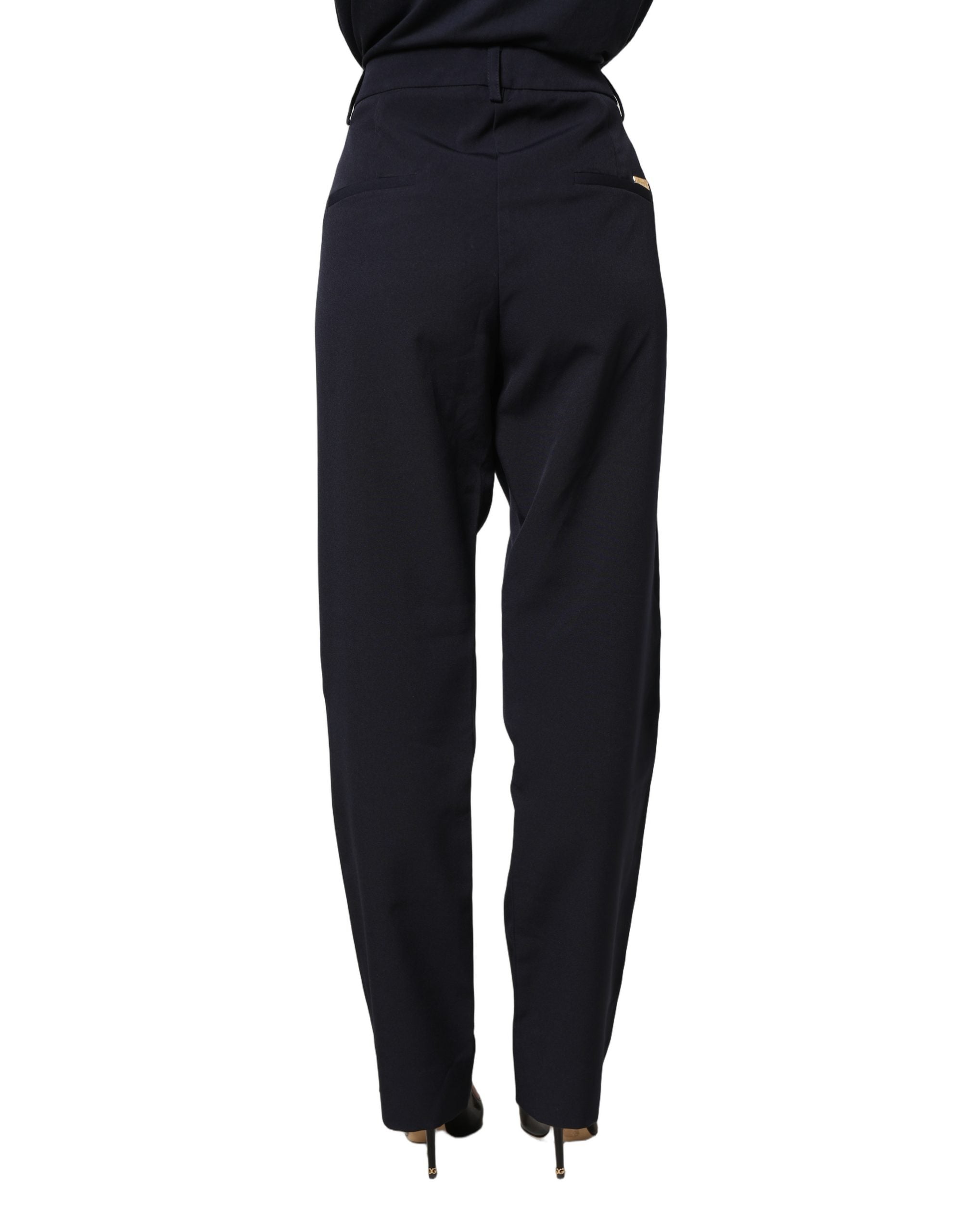 Blugirl Dark Blue High Waist Straight Dress Formal Trouser Pants