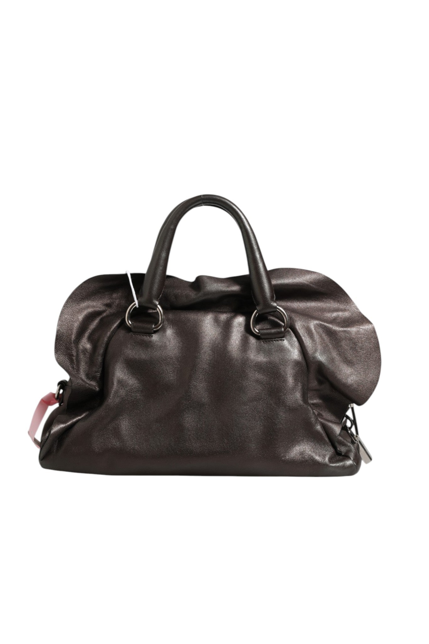 Pre-Owned Prada Metallic Nappa Leather Ruffle Shoulder Bag Metallic Women's AB (Very Good — between Lightly Used and Used)