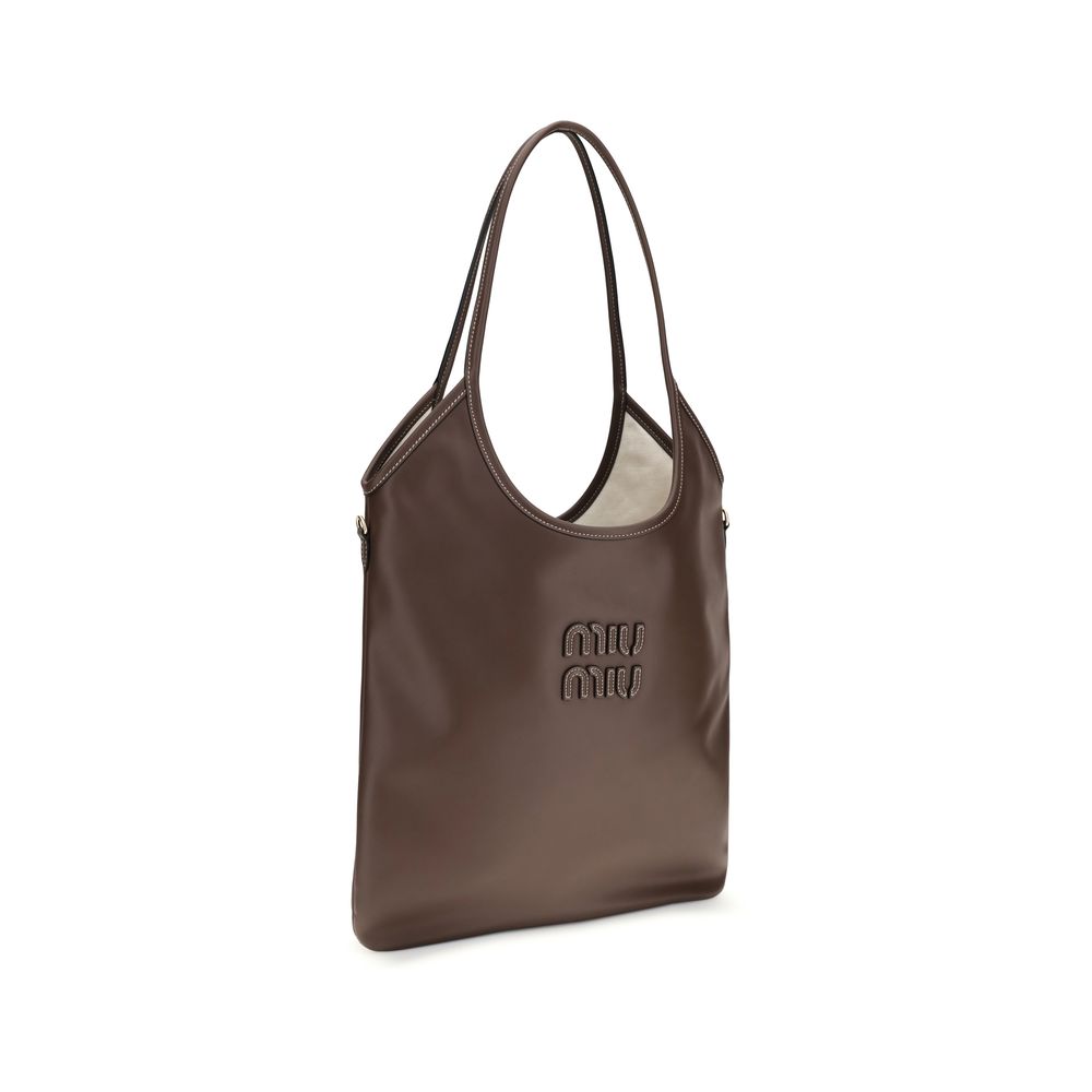 Miu Miu Brown Leather Shoulder Bag