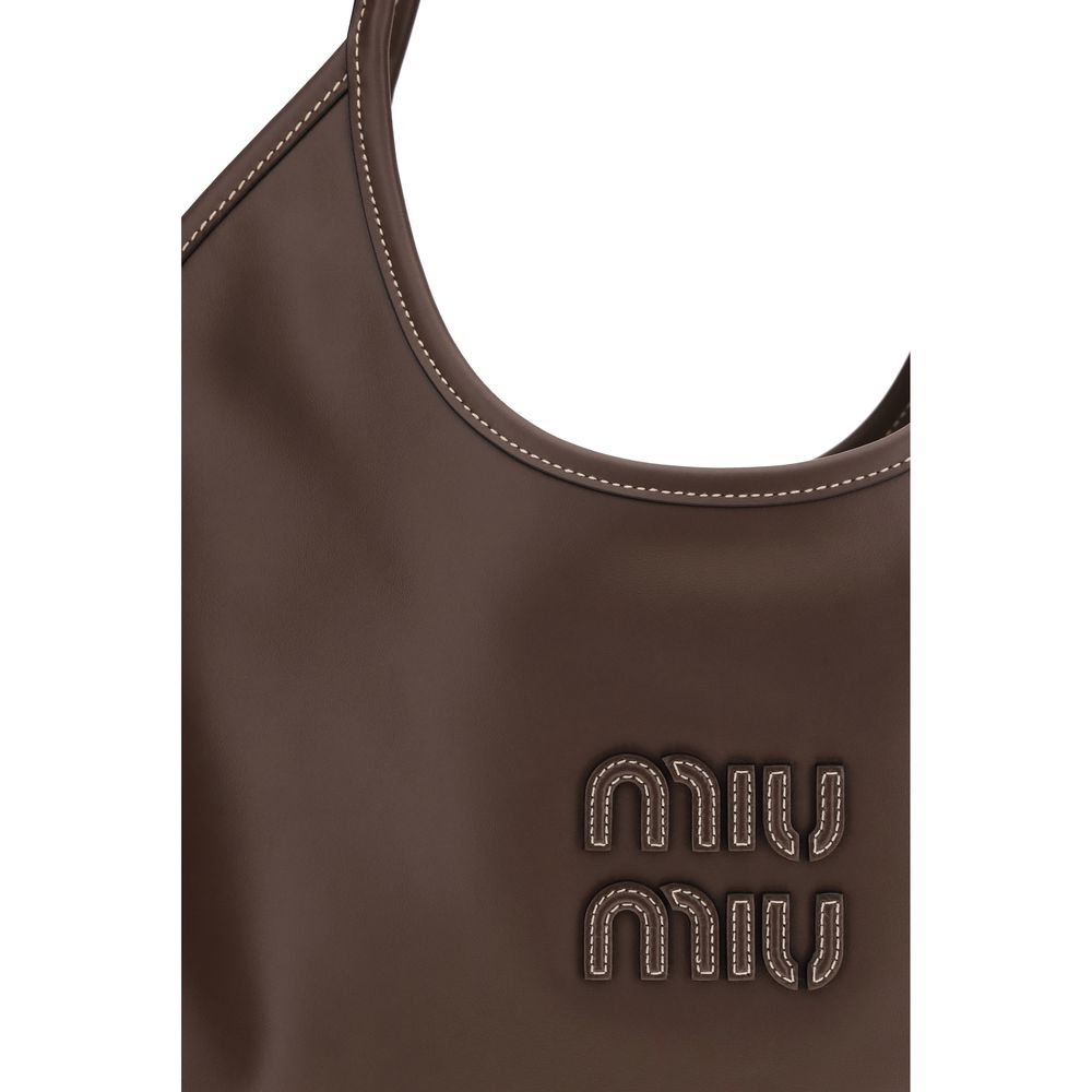 Miu Miu Brown Leather Shoulder Bag