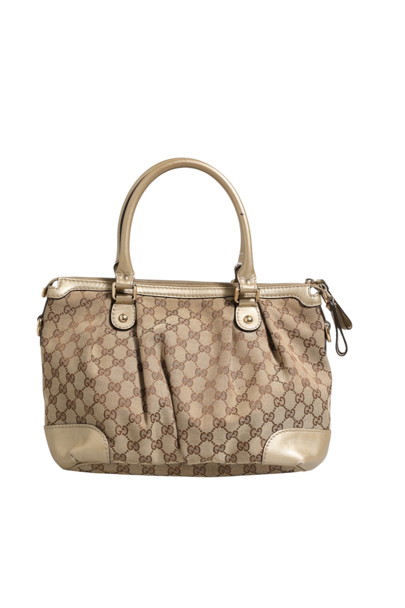 Pre-Owned Gucci Sukey Canvas 2way Bag Beige Women's B (Good — visible signs of wear)