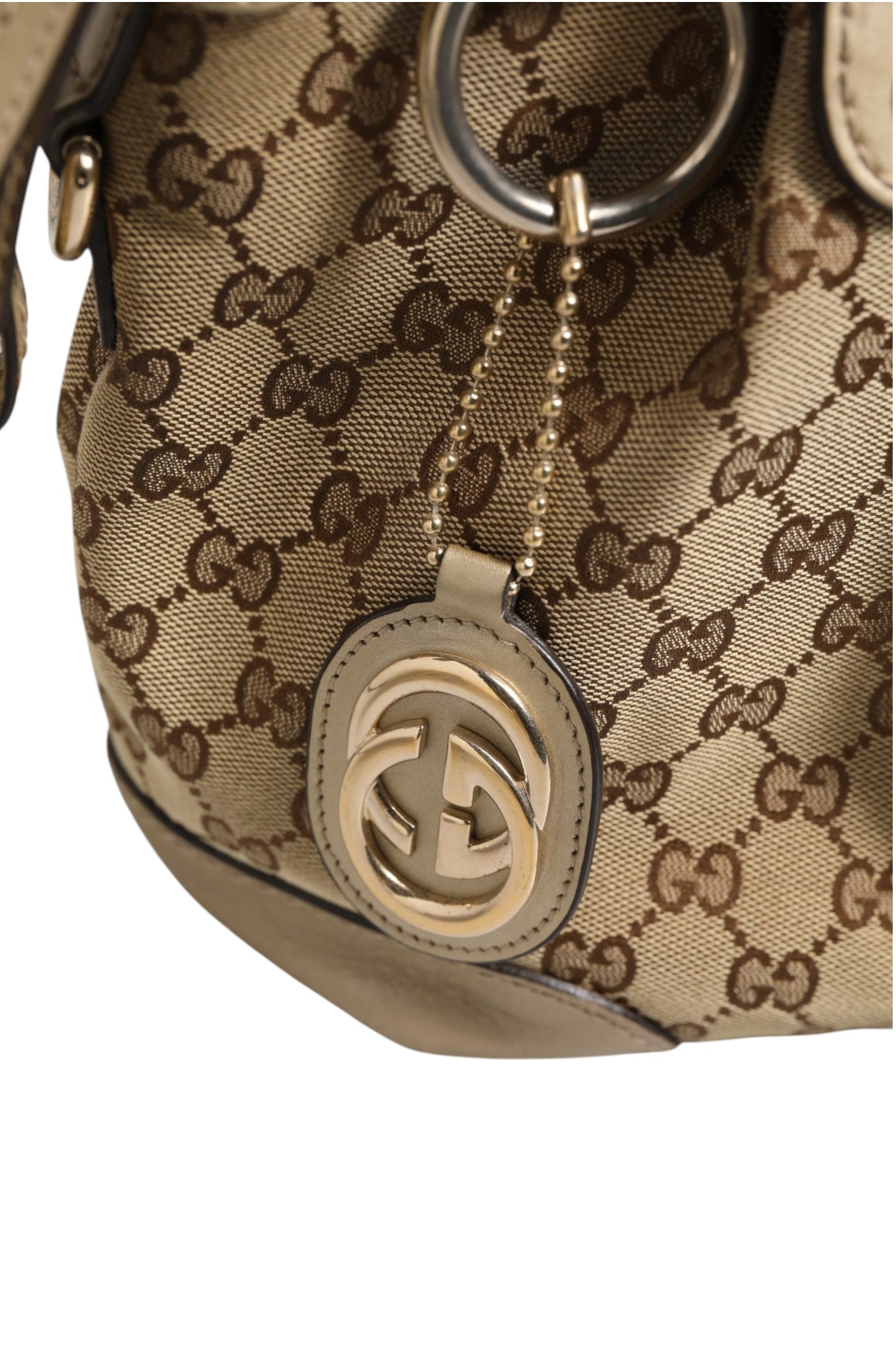 Pre-Owned Gucci Sukey Canvas 2way Bag Beige Women's B (Good — visible signs of wear)