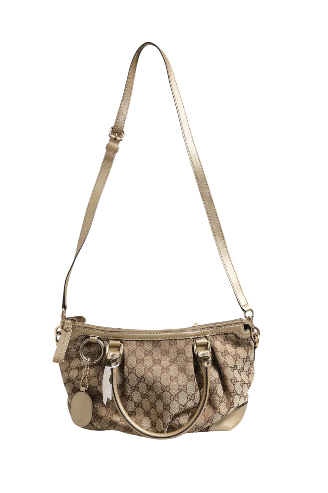 Pre-Owned Gucci Sukey Canvas 2way Bag Beige Women's B (Good — visible signs of wear)