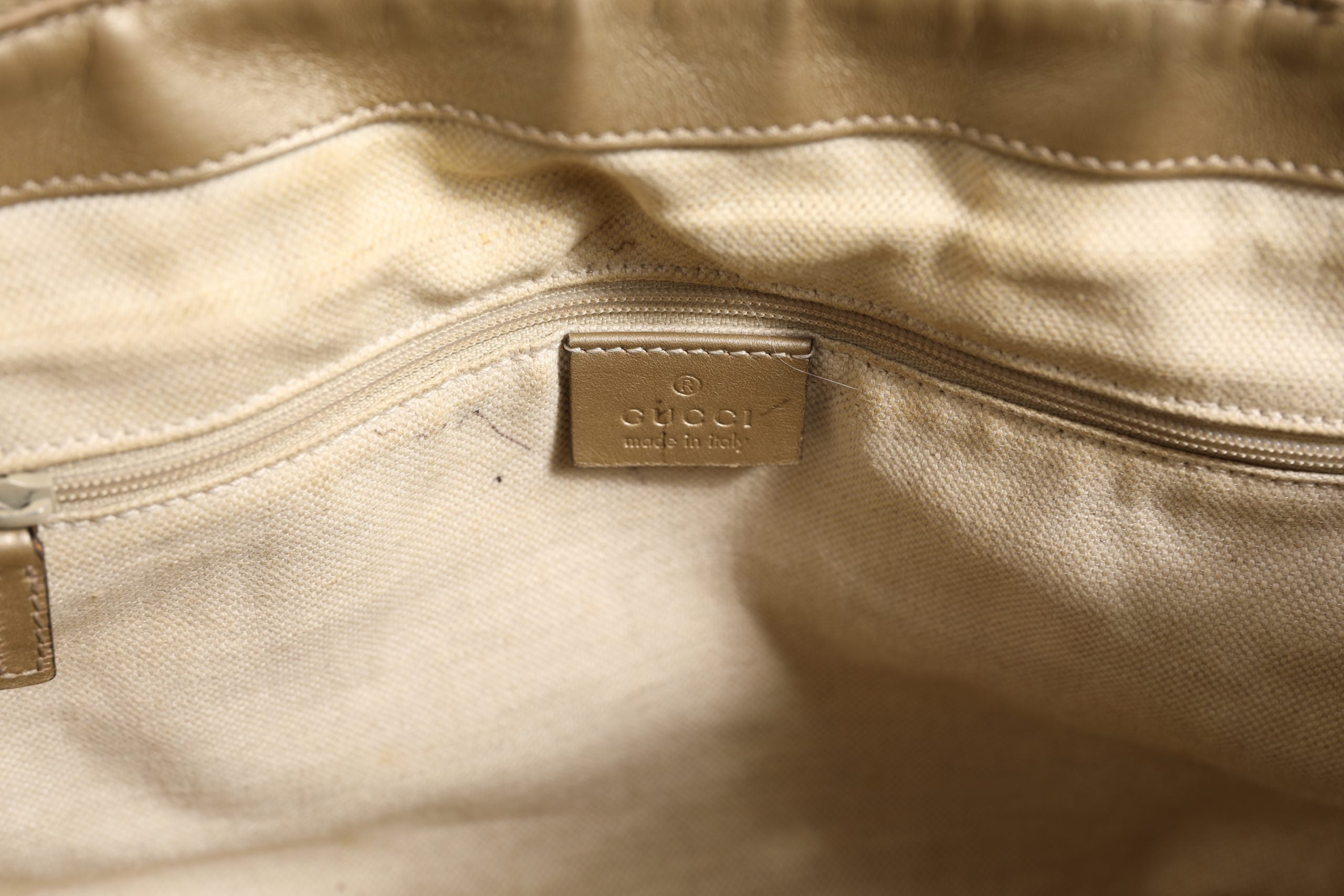Pre-Owned Gucci Sukey Canvas 2way Bag Beige Women's B (Good — visible signs of wear)