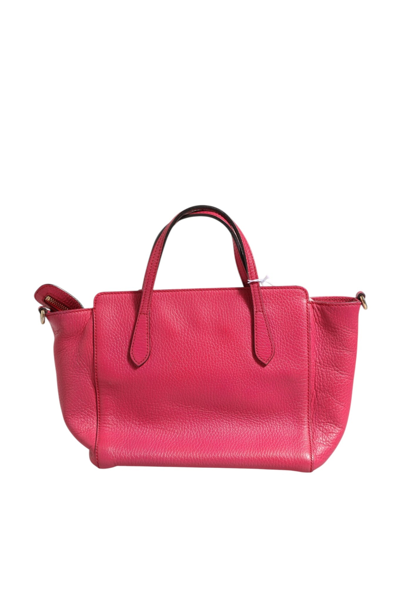 Pre-Owned Gucci Swing Leather 2Way Tote Bag Fuchsia Pink Women's B+ (Good — light signs of wear)