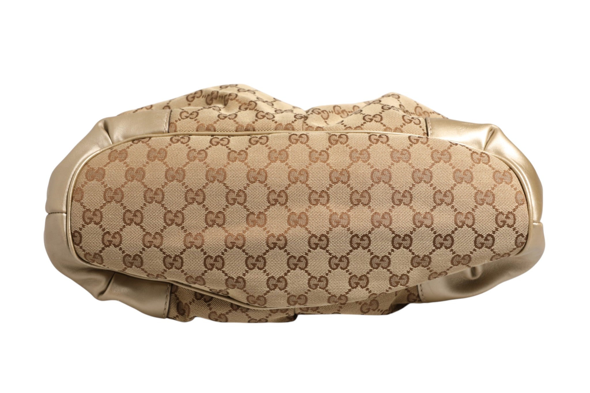 Pre-Owned Gucci Canvas Sukey Satchel Beige Women's B (Good — visible signs of wear)