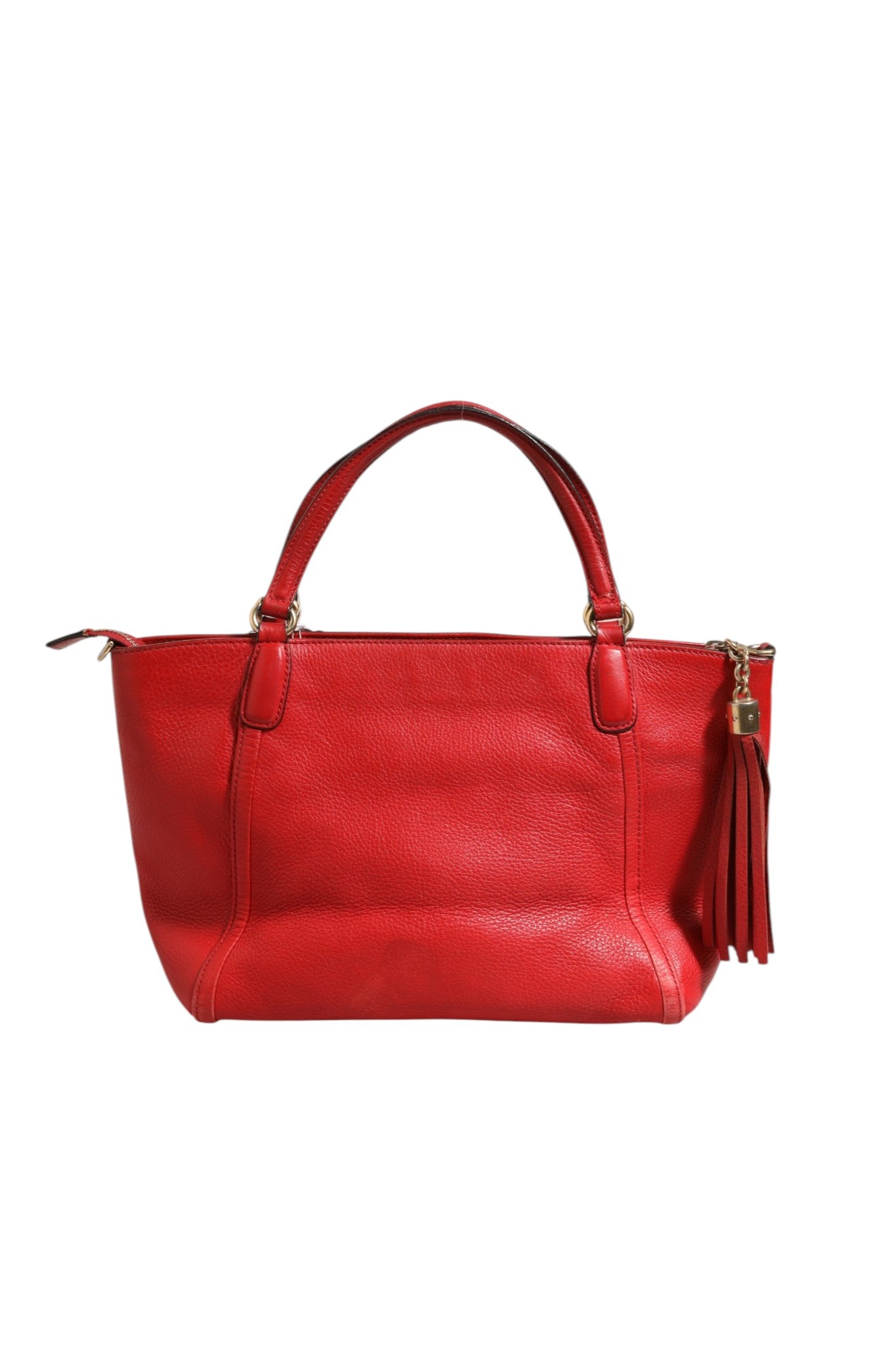 Pre-Owned Gucci Soho Small Leather Tote Red Women's AB (Very Good — between Lightly Used and Used)