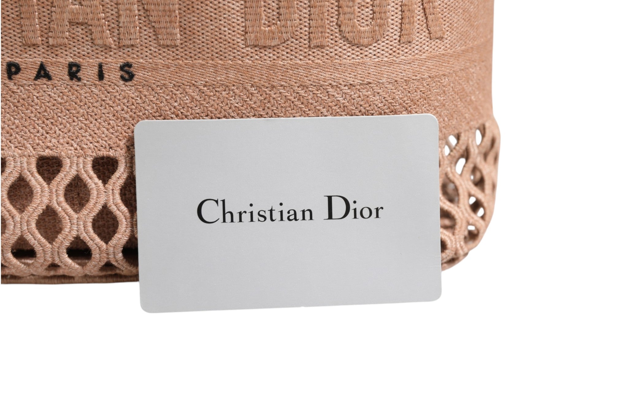 Pre-Owned Christian Dior Mesh Embroidered Dior travel Vanity Case Powder Pink Women's B+ (Good — light signs of wear)