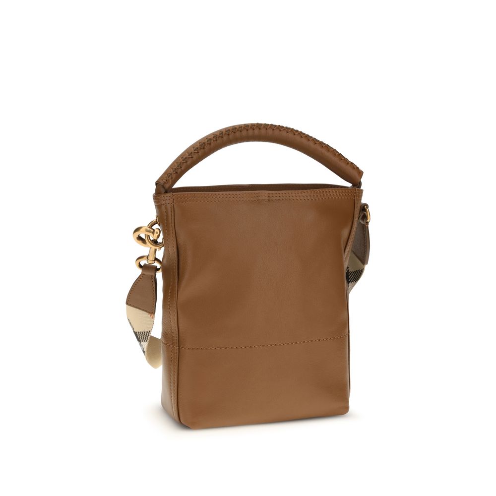 Burberry Brown Leather Backet Bag