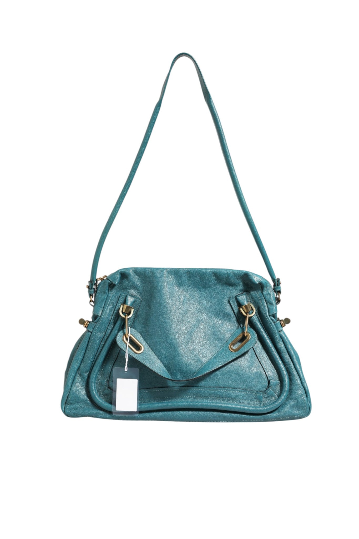 Pre-Owned Chloé Paraty Bag in Aquamarine Leather Aquamarine Blue Women's B+ (Good — light signs of wear)