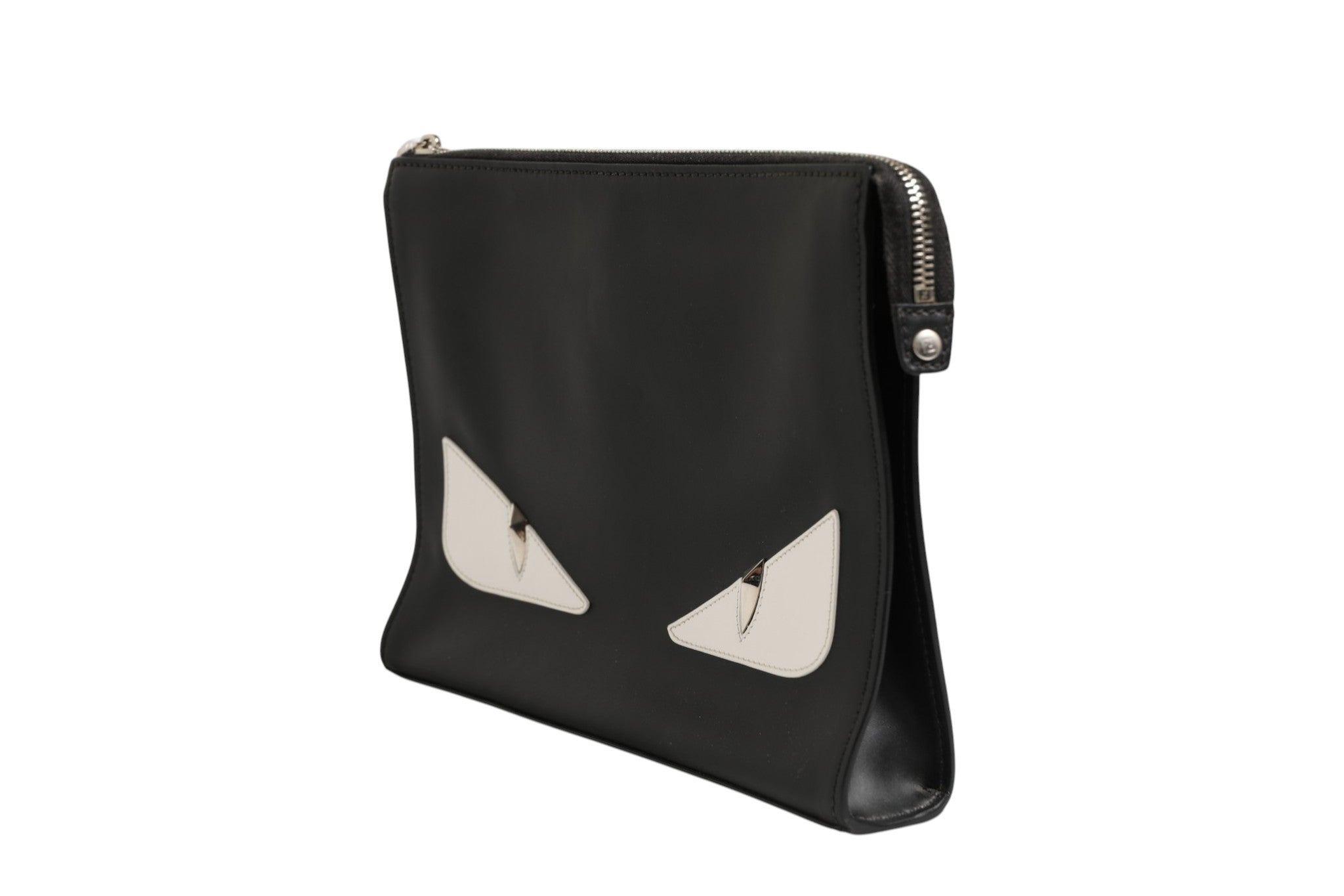 Pre-Owned Fendi Monster Eyes Clutch Bag Black Women's B+ (Good — light signs of wear)