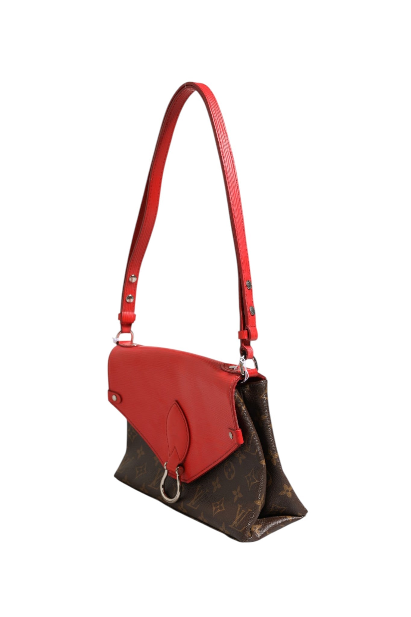 Pre-Owned Louis Vuitton Saint Michel Monogram Epi Shoulder Bag Coquelicot Brown and Red Women's B+ (Good — light signs of wear)