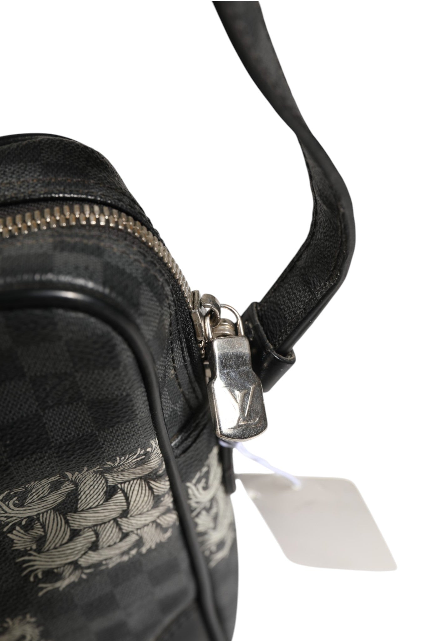 Pre-Owned Louis Vuitton Black Damier Graphite Canvas Amazon Christopher Nemeth Shoulder Bag Black Men's B+ (Good — light signs of wear)
