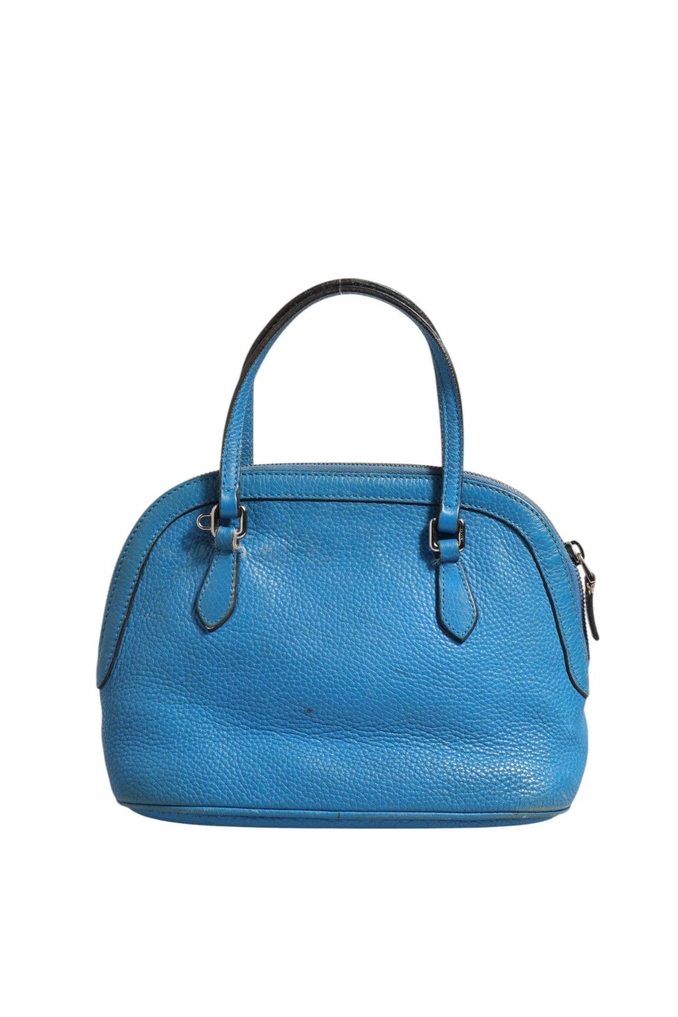 Pre-Owned Gucci Blue Leather Dome Handbag Blue Women's B (Good — visible signs of wear)