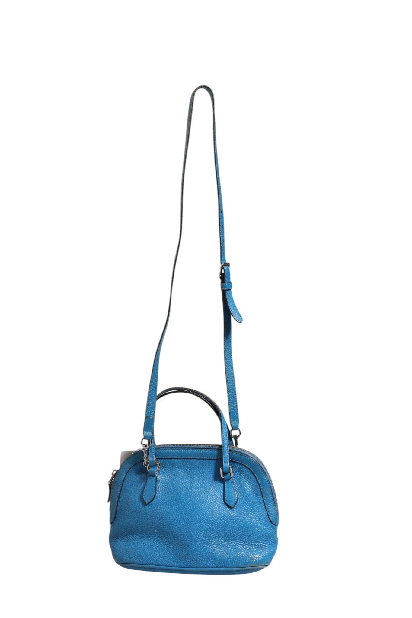 Pre-Owned Gucci Blue Leather Dome Handbag Blue Women's B (Good — visible signs of wear)