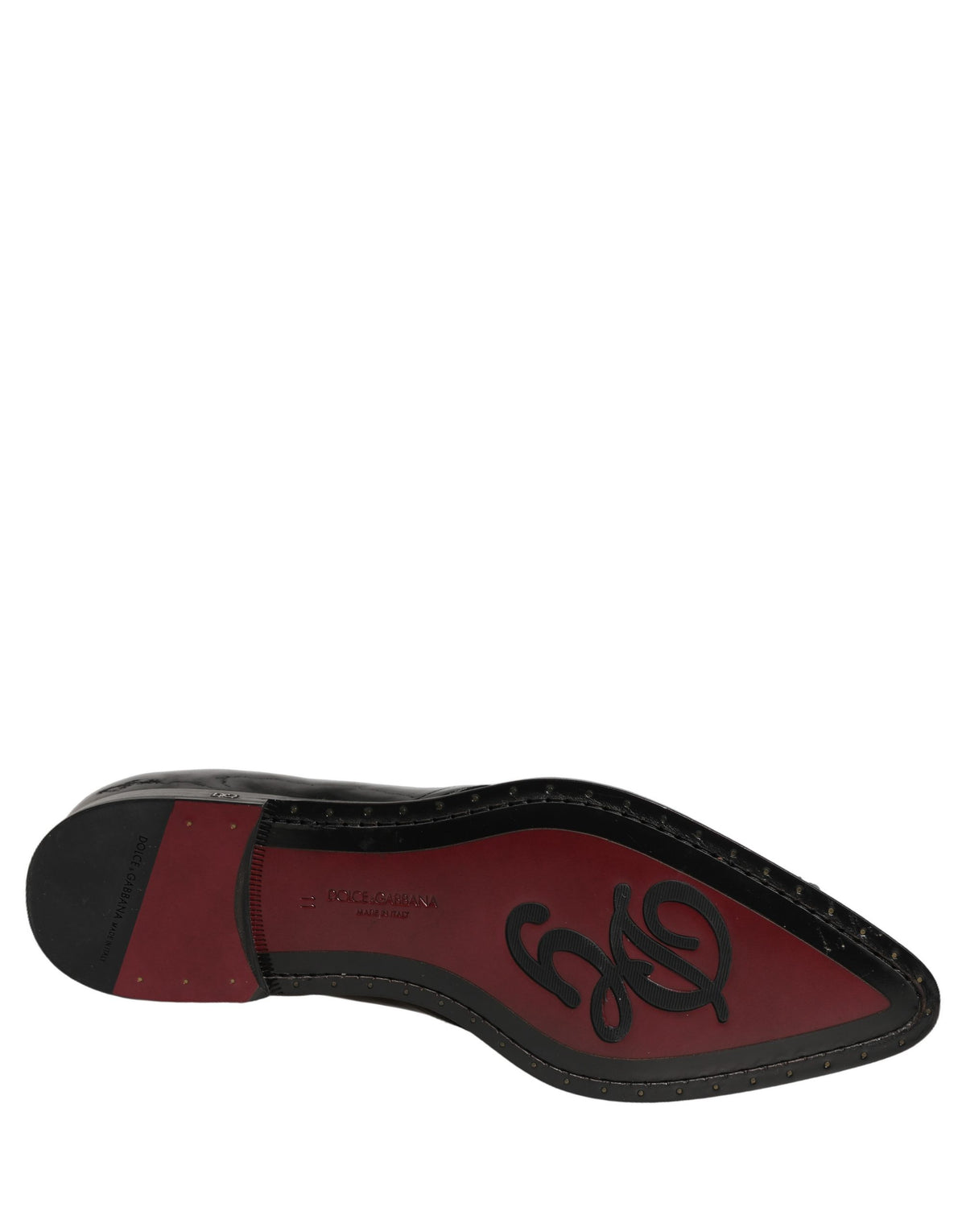 New Dolce & Gabbana Black Embellished Derby Dress Formal Shoes
