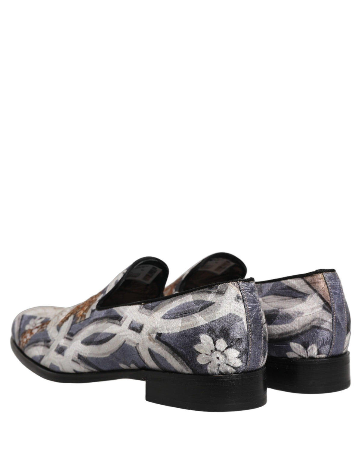 New Dolce & Gabbana Floral Tapestry Embroidery Loafer Shoes