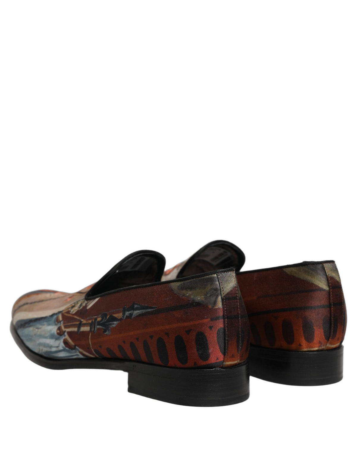New Dolce & Gabbana Lion Print Slip On Loafers Shoes