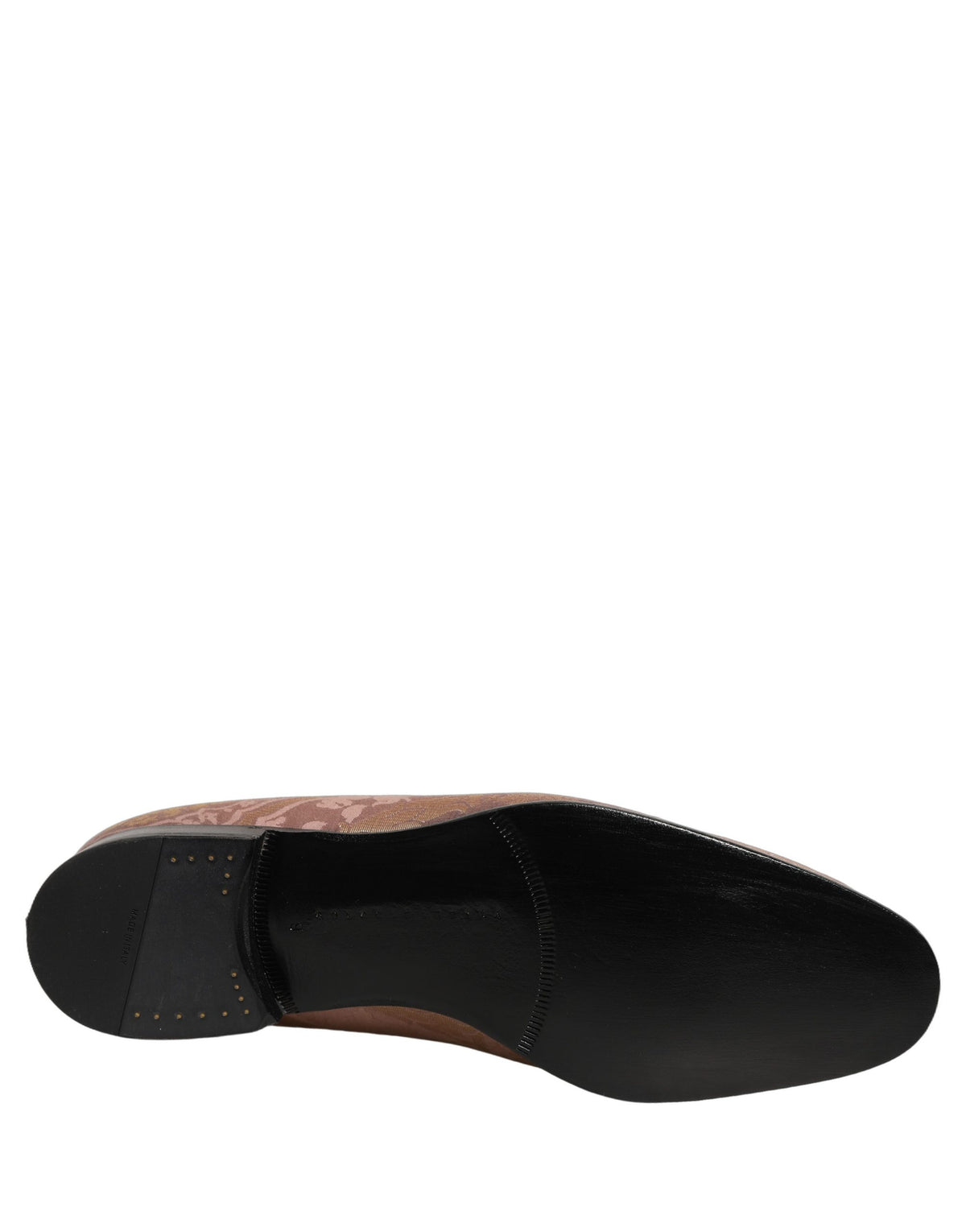 New Dolce & Gabbana Pink Brocade Men Slip On Dress Loafers Shoes