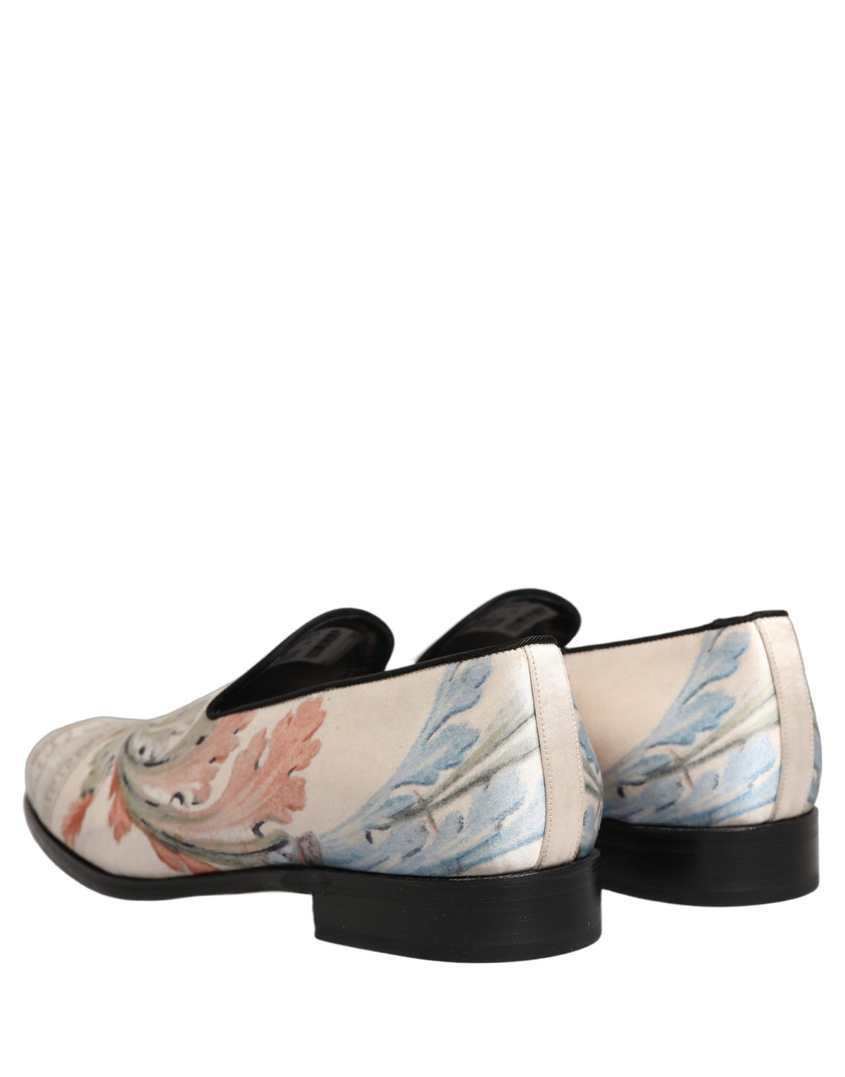 New Dolce & Gabbana White Floral Vase Slip On Dress Loafers Shoes