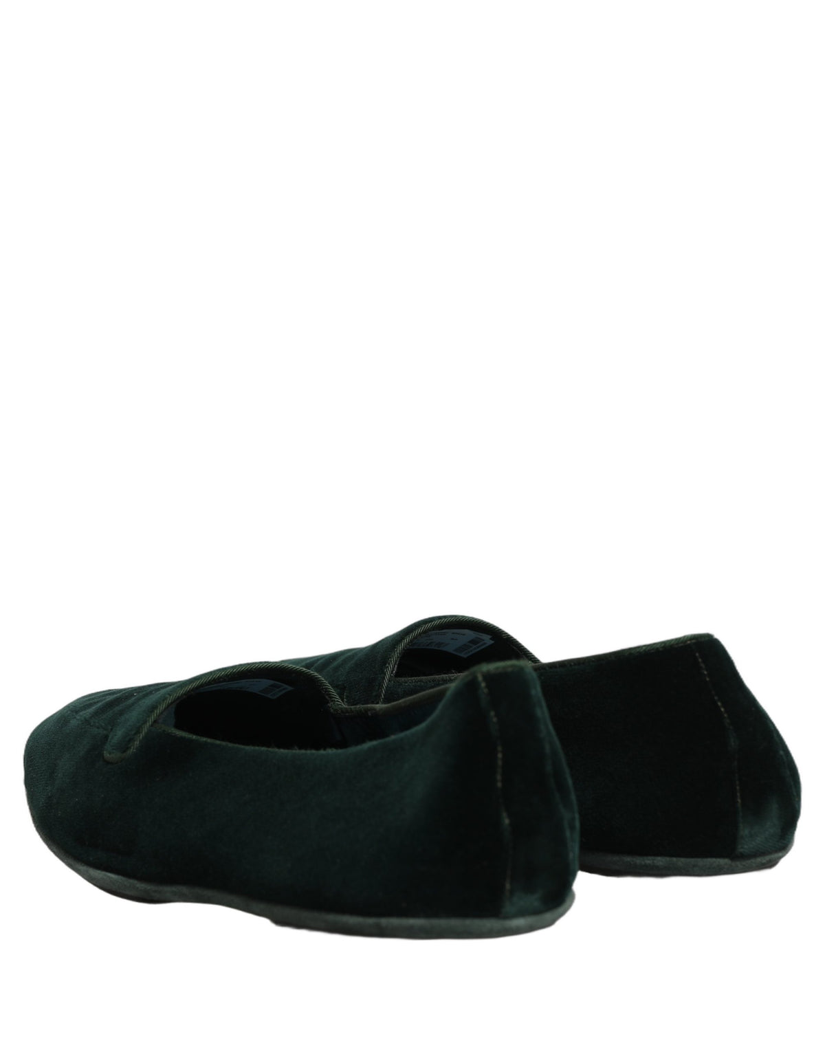 New Dolce & Gabbana Green Velvet Slip On Men Flats Loafers Shoes