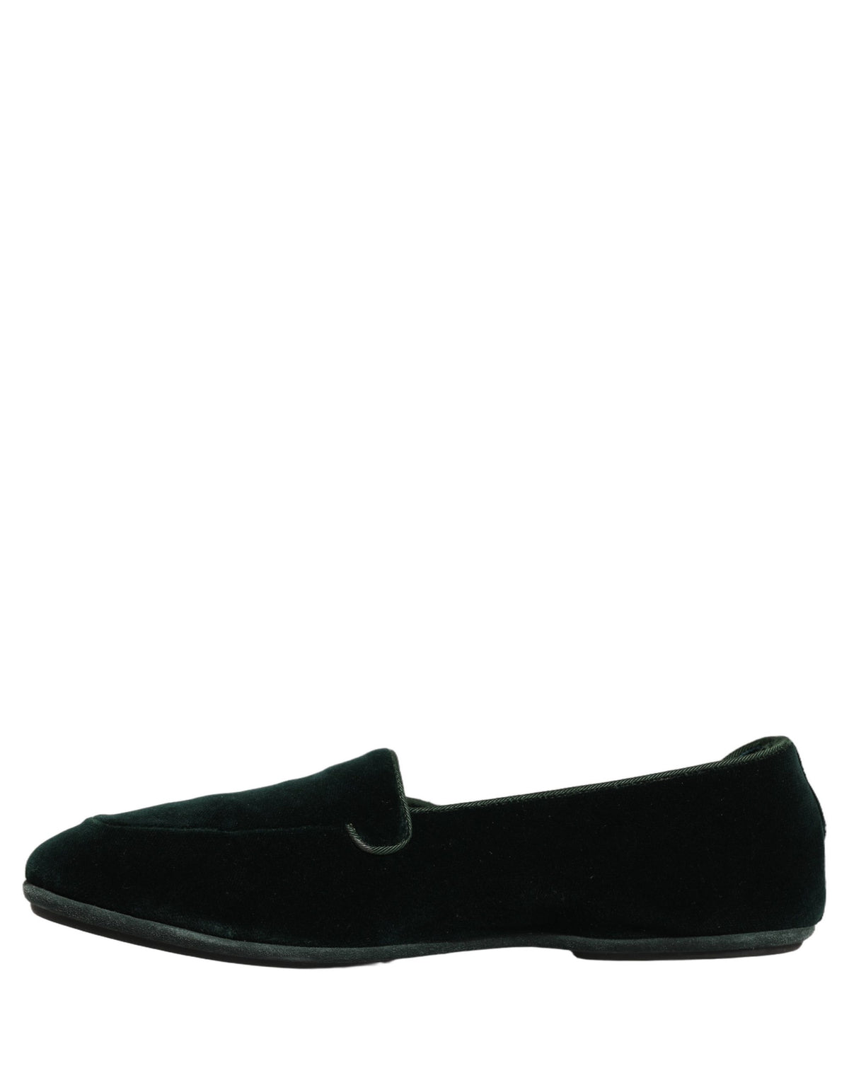 New Dolce & Gabbana Green Velvet Slip On Men Flats Loafers Shoes