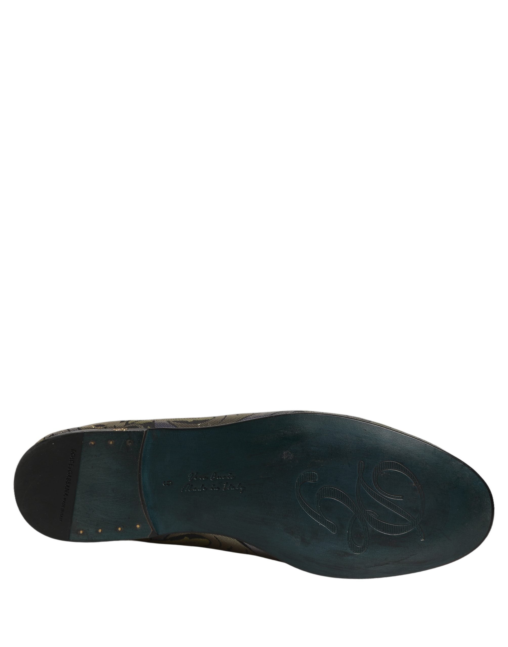 Dolce & Gabbana Multicolor Floral Jacquard Men Loafers Shoes